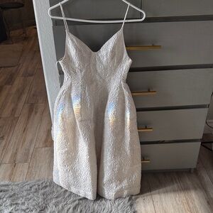 Chic Strapless Cream Dress